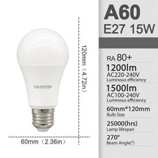 10개/묶음 A60 G45 LED 전구 E27 AC110V 220V 3W 8W 9W 12W 15W 18W 20W 24W 램프 절전형 차가운 백색 따뜻, 03 A60 10W, 02 AC220-240V, 02 3000K Warm white