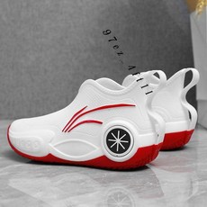 Li-Ning 短筒雨靴 戶外運動釣魚雨鞋, 白紅,40 【收藏優先發貨】