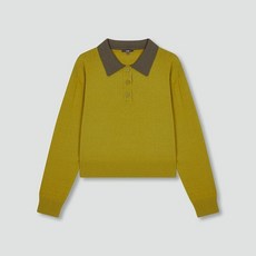 JAJU 여 카라 배색 니트 J114402305047 549779