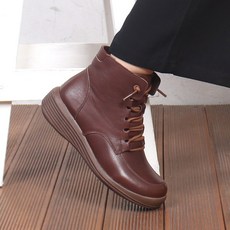 신바바 여성용 JHqBGG 밴딩 끈 가죽 숏 앵클부츠