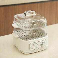 셀렉프로 스팀 멀티쿠커 3단 전기찜기 대용량 다이어트 만두 호빵 샤브샤브 찜기