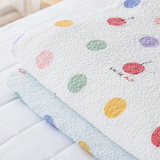 SOK 애플 스노우 냉감 여름이불 스프레드 단품, 블루