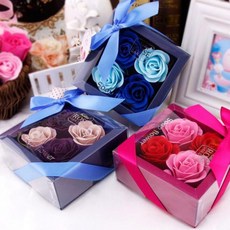 선물용 비누로즈 4개입 UGL13212263 업타운글로, 퍼플