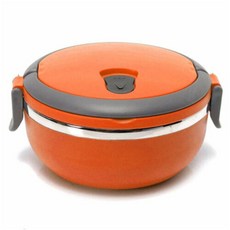 플라스크 스테인리스 스틸 도시락 진공 단열 보온병 여행용, orange 650ml