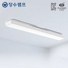 장수램프 LED 사각 일자등 30W 다용도 방등 플리커프리, 1개, 주광색