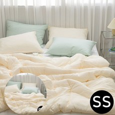 슈퍼싱글침구세트 소프트마이크로 피치가공 차렵 베개커버 SS 아이보리 베개솜 별매