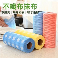 不織布抹布 - 拋棄式可撕式捲狀廚房清潔布 單捲（顏色隨機出貨), 1個, 單捲_很好用（顏色隨機出貨)