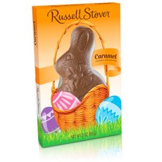 Russell Stover 초콜릿 러셀 스토버 마시멜로 토끼 밀크 코팅 2온스, 카라멜, 3 온스 (1개 팩), 85g, 1개