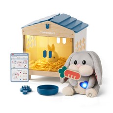 TOPBRIGHT 寵物兔子的家遊戲組 互動式角色扮演玩具, 1個, 藍色