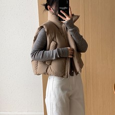 SLD 保暖棉馬甲 韓版短版立領無袖外套