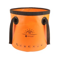 shangren 손잡이 캠핑 5갤런 접을 수 있는 양동이 2갤런 5갤런 휴대용 양동이 세면대 대형 접을 수있는 원예 양동이 접을, 10L, PVC, 주황색, 1개