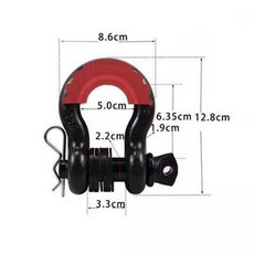 자동차 견인링 차량용 견인 견인고리, 1개, R 핀 포함 대형 1개 19t A