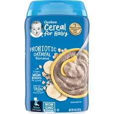 Gerber 프로바이오틱 오트밀 시리얼 바나나 227g(8oz), Gerber프로바이오틱오트밀시리얼바나나227g8oz, 227g, 1개