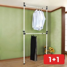 고정 행거 2단 920 옷걸이 10봉 의류 수납 철제 설치형, 상세페이지 참조