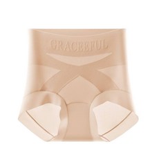 GRACEEFUL 粉底液內褲 隱形高腰收腹提臀無痕內褲, 膚色XL【建議腰圍70~90公分】