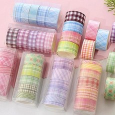 다이어리꾸미기 마스킹테이프 6종 컬러 마테 시리즈 다꾸마스킹테이프 컬러마스킹테이프, 01.핑크레드6롤, 1개