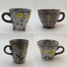 전통찻잔 쌍화찻잔 대추차잔 한방차잔 도자기커피잔, 1. 잠자리꽃머그컵2p, 1개