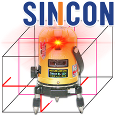 신콘 레드 8배 밝기 레이저 레벨기 측정기 수평계 수평기 SL-222H, 1개