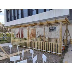 투명 롤스크린 업소용 베란다 커텐 블라인드 가림막, 1.8mx2.5m