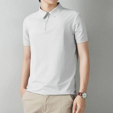 男款夏季冰絲涼感 Polo衫 輕薄透氣吸濕排汗速乾彈力立領商務休閒短袖上衣