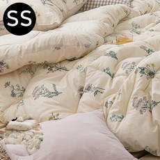 차렵이불 SS 와일드 플라워 슈퍼싱글 순면 베이지