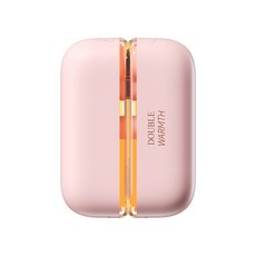 DOUBLE WARMTH炫彩磁吸分體暖手寶，迷你便攜，雙面速熱，多段調溫，氛圍燈, 櫻花粉, 【四檔溫控+電溫雙數顯】