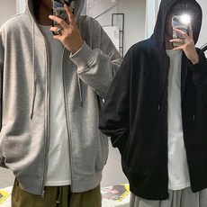 Judy&男款冬季高CP值刷毛連帽拉鍊外套 2件組