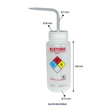 국산 라벨 광구세척병 아세톤 500mL [KA.30-00A] / (주) 고려에이스 제품, 1/EA