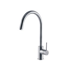 不銹鋼廚房水龍頭，單手柄冷熱混合水龍頭，360度旋轉, 1個