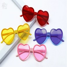 만무리 하트 파티 선글라스 안경 파티장식, 핑크