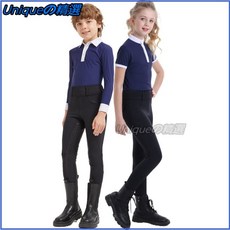 兒童馬術褲 速乾高彈力四季專業男女童騎馬褲 透氣緊身馬術運動服 馬褲 馬術裝備 彈力馬術運動褲