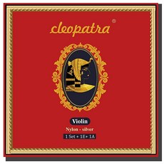Cleopatra 나일론 핸드메이드 바이올린 스트링: 보너스 E & A 합성 코어 미디엄 게이지 볼 엔드 4/4. 426542