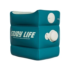 1개입 에어 풋레스트 매트 높이 조절 가능한 3단계 비행기 기차 사무실용 다리 받침 베개, 02 Blue