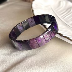 頂級夢幻紫舒俱萊手排 老料水晶手鍊 可開台灣證書, 1個