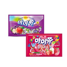 크라운 마이쮸 딸기+핑크리치 720g/포도+사과 720g, 2개, 720g