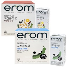 이롬 검은콩 고칼슘 + 검은콩 17곡 황성주 박사의 국산콩 두유, 190ml, 32개