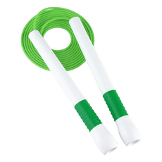 [JUMP Yuedong] 전문가용 성인 다이어트 줄넘기 크로스핏 쌩쌩이 롱핸들 와이어 길이조절, 1개, 초록색