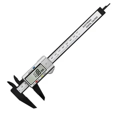 디지털 버니어 캘리퍼스 0-150mm LCD 디스플레이 포함 - 학생용 및 정밀 응용을 위한 플라스틱 도구, [01] Black, 01 Black
