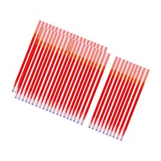 HAIMINGJUN 50x 열 지울 수있는 펜 리필 0.5mm 미세 포인트 재단사 재봉 자수를위한 고온 사라짐, 13cm, PP, 빨간색