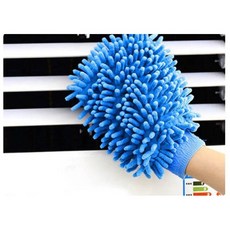 雙面擦洗手套 洗車手套 擦車手套 洗車布 擦車布 毛絨抹布 打蠟手套 洗車巾 除塵布, 1個