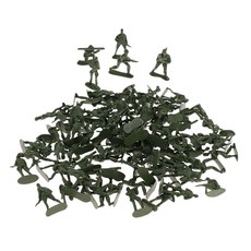shangren 100pcs 플라스틱 플레이셋 5cm 육군 피규어 모델 장난감 키즈-육군 녹색, 2", 육군 녹색, 1개