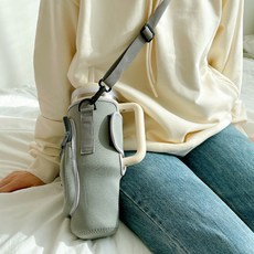 나우든 텀블러 파우치 일체형 스탠리 호환 가방 대용량, 1개, 그레이