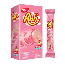 베트남 리치즈 아하 트리플 딸기 쿠키 과자, 10개, 90g