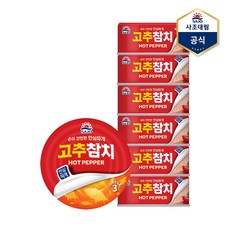 사조 고추참치 안심따개, 150g, 6개