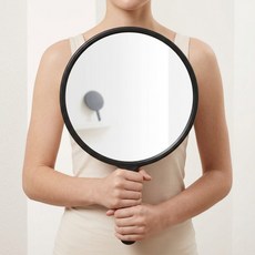 울창울창 미용실 뒷머리 헤어 대형 손거울, 1개, 블랙 1개, 블랙
