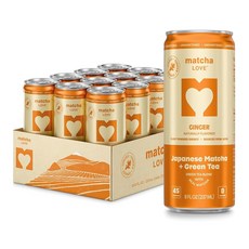 말차 LOVE 말차 + 녹차 무가당 8온스(12팩), Ginger, 226.8g