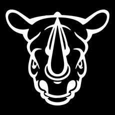 개성 코뿔소 머리 모양 자동차 스티커 창문 범퍼 자외선 차단 방수 데칼 장식, 2. White