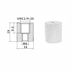 호환 2/4PCS 1/4-20 UNC 3/8-16 M5 M10 변환 너트 프로젝터 브라켓 어댑터 볼 헤드 카메라 삼각대 사진, 01 2PCS, 04 silver 1 4 to M6