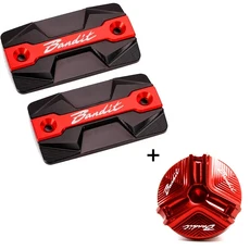 SUZUKI Bandit S650 600 1200/S/N 1250 GSF 전동 프론트 브레이크 액 리저버 오일 탱크 커버 캡 보호, 01 China Mainland, 06 1 Set-Red