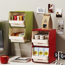 다용도 수납 정리함 서랍식 티백 커피 캡슐 화장품 보관함 주방 사무실 탕비실 수납함, 1개, 그린